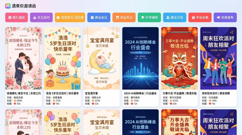 不用求人设计！3步搞定氛围感专属生日电子请柬，小白零失败